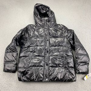 Michael Michael Kors Duck Down Filled Hooded Bib Puffer Black Jacket  |  Size: M